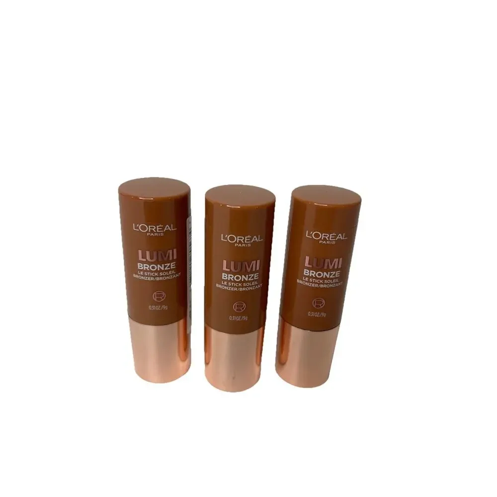 LOREAL LUMI BRONZE LE STICK SOLEIL .31 OZ TOASTED SUNLIGHT SUNKISSED ROSE 3 Pk